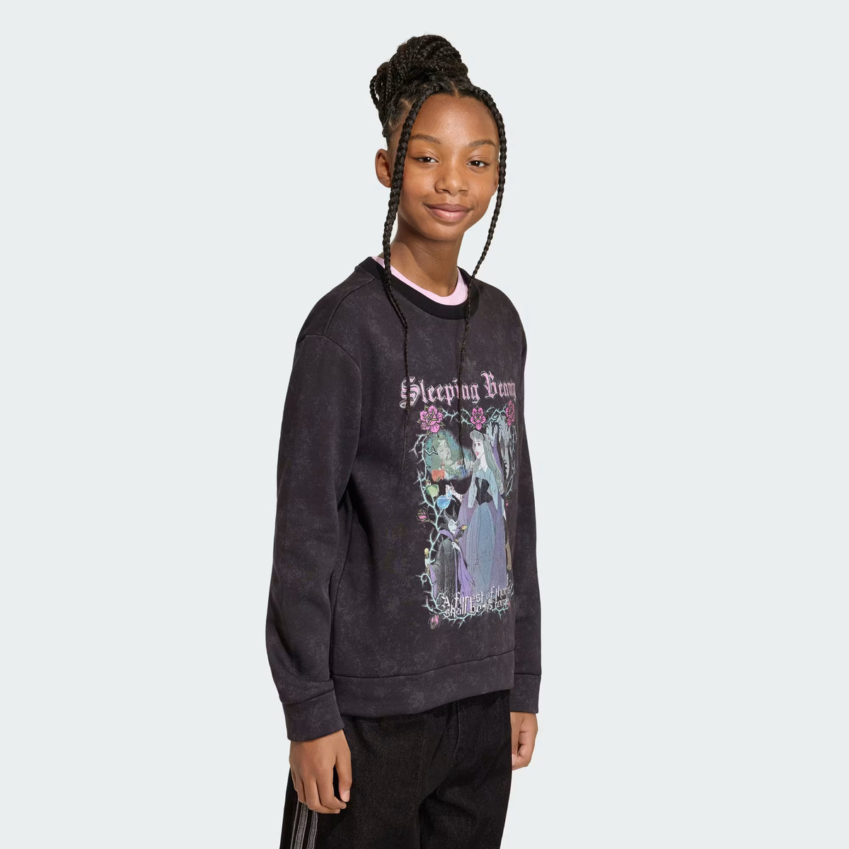 ADIDAS DISNEY LOOSE WASHED GFX BİSİKLET YAKA SWEATSHİRT